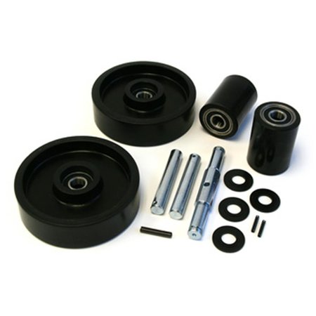 PINPOINT 4YX96 Complete Wheel Kit for Manual Pallet Jack - Black PI2097751